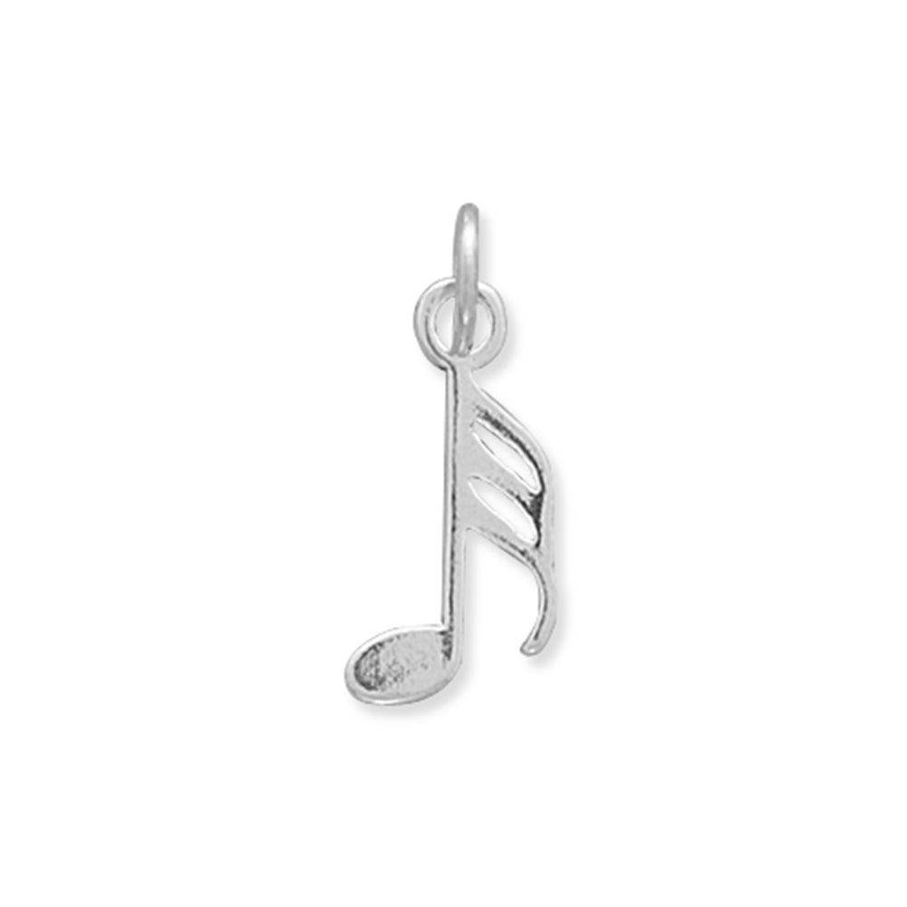 Music 32nd Thirty-Second Note Charm Sterling Silver - Made in the USA
