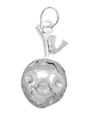 3D Strawberry Harmony Pendant Sterling Silver - Beautiful Audible Jingle