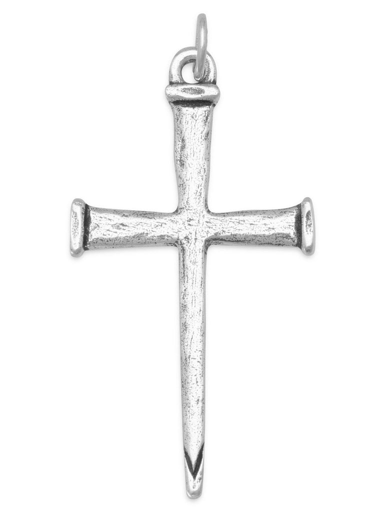 Nail Cross Pendant in Sterling Silver