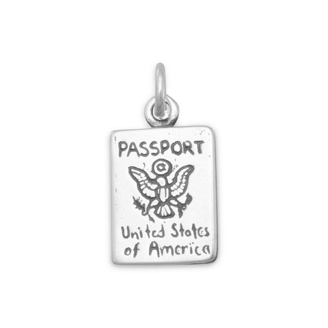 USA Passport Charm Sterling Silver Travel