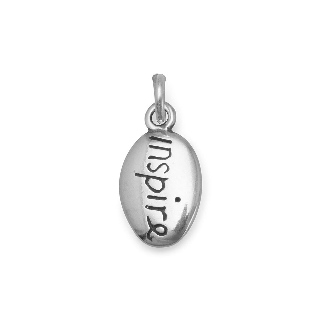 INSPIRE Charm Oval Engraved Sterling Silver