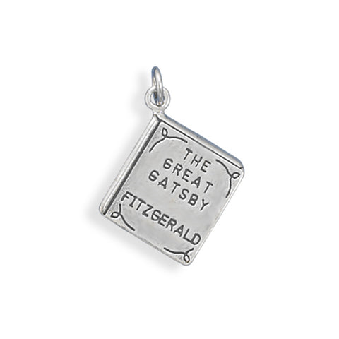 The Great Gatsby Fitzgerald Book Charm Sterling Silver