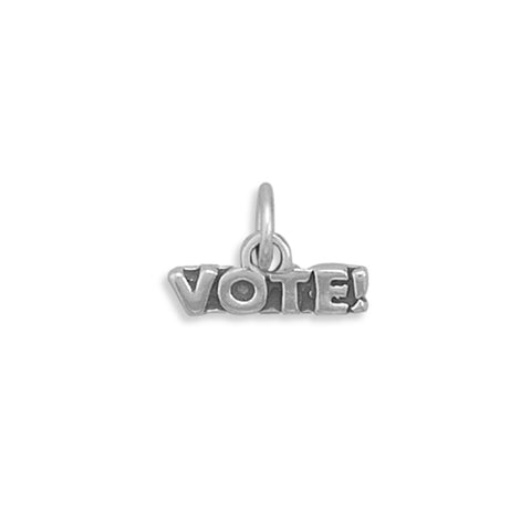 Vote Charm Sterling Silver - Made in the USA