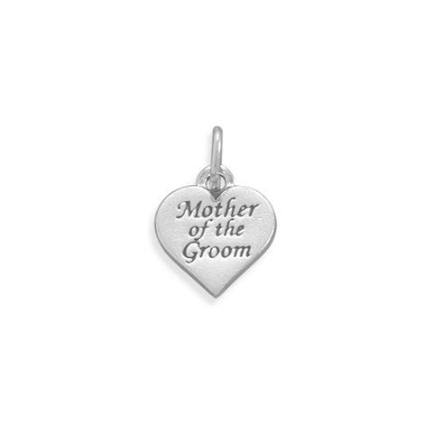 Mother of the Groom Charm Sterling Silver Wedding Gift, Made in the USA