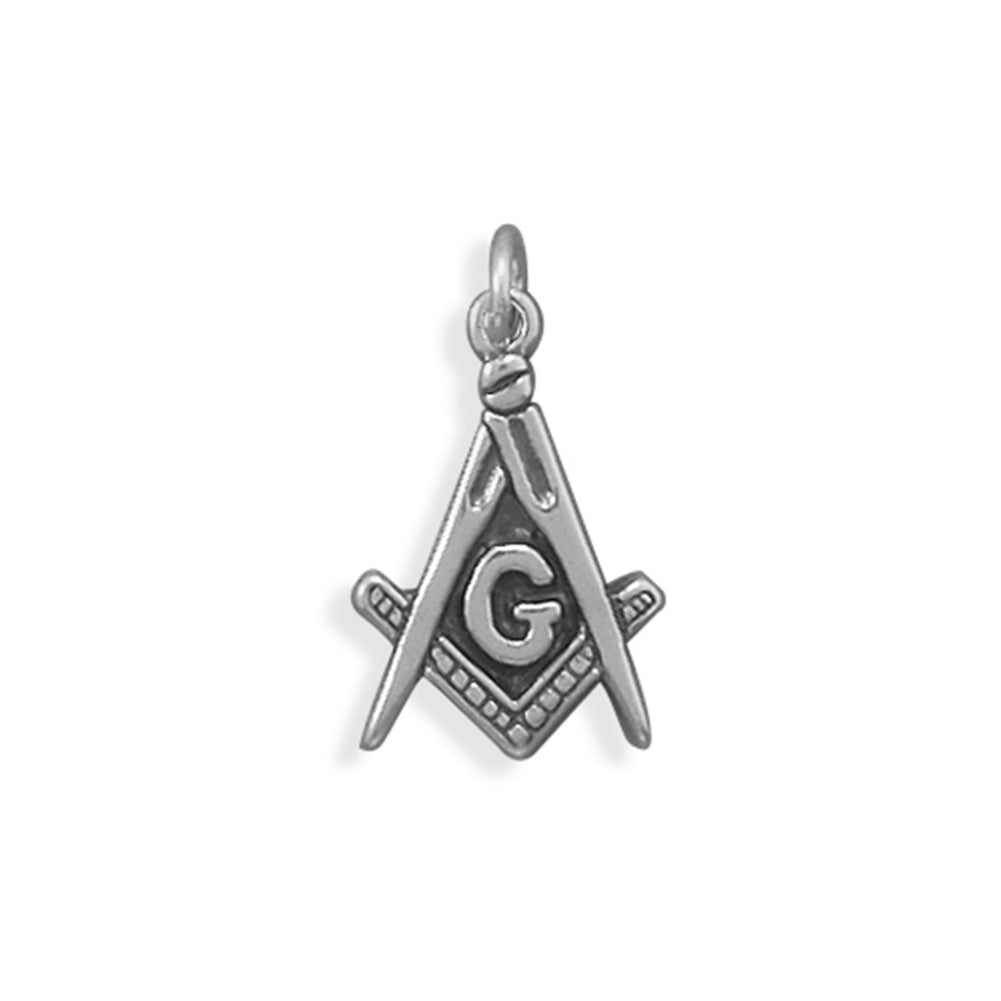 Masons Symbol Masonic Charm Sterling Silver