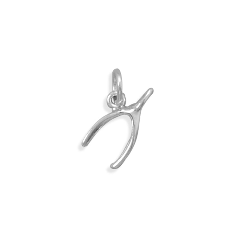 Wishbone Charm Sterling Silver - Made in the USA