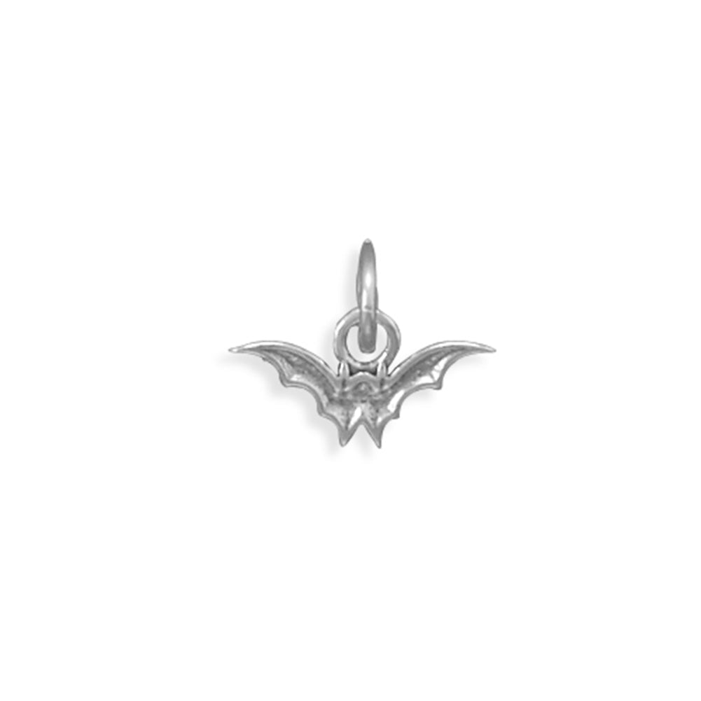 Flying Bat Charm Halloween Sterling Silver - Made in the USA
