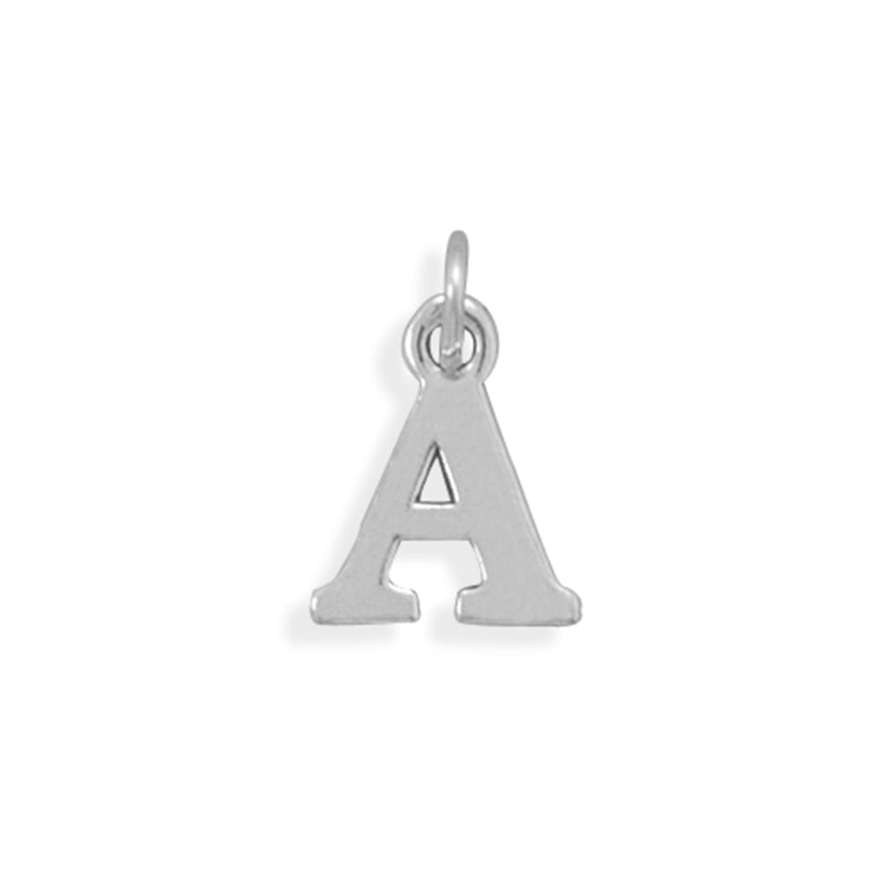 Letter A Charm Sterling Silver - Made in the USA