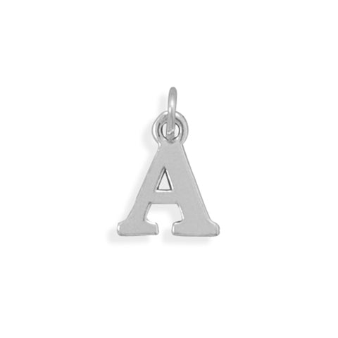 Letter A Charm Sterling Silver - Made in the USA