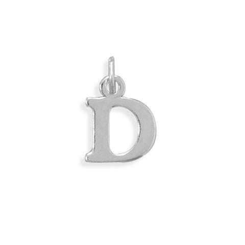 Alphabet Letter D Charm Sterling Silver - Made in the USA