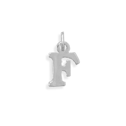 Alphabet Letter F Charm Sterling Silver - Made in the USA