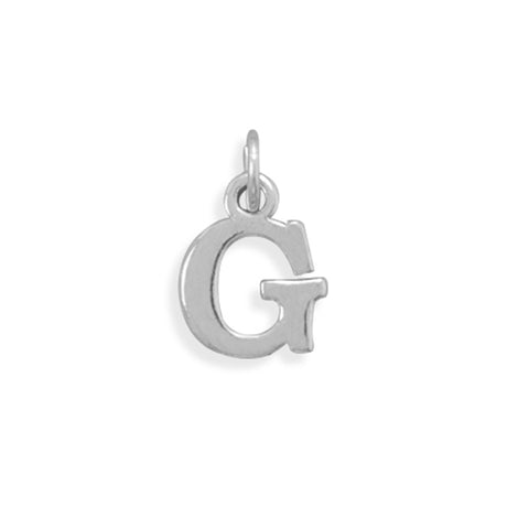 Alphabet Letter G Charm Sterling Silver - Made in the USA