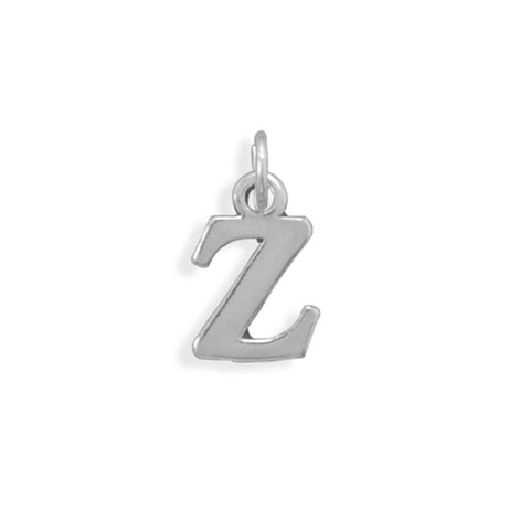 Alphabet Letter Z Charm Sterling Silver - Made in the USA
