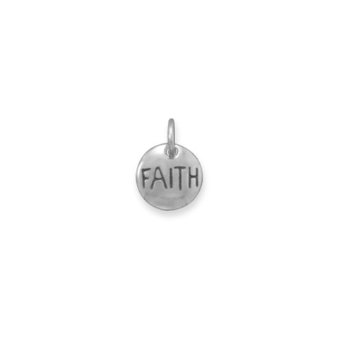 Message FAITH Charm Sterling Silver