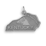 Kentucky State Charm Antiqued Sterling Silver
