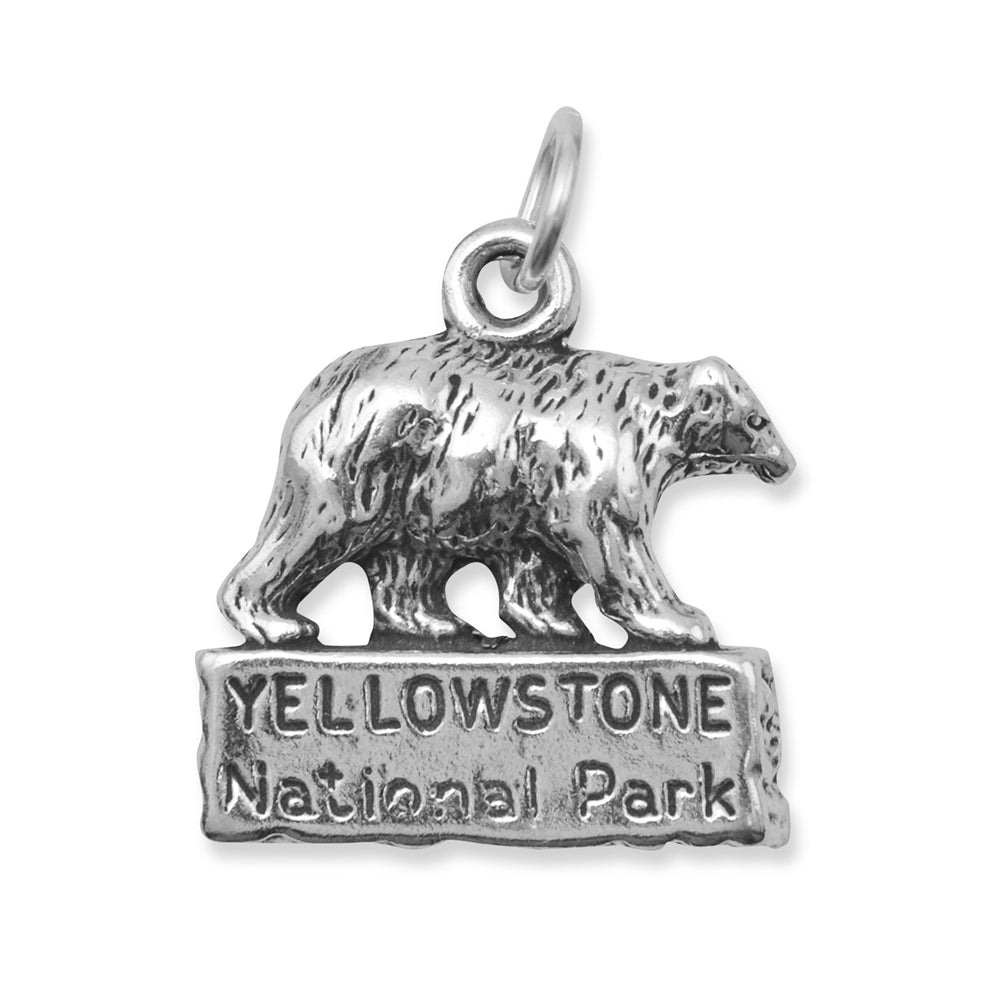 Yellowstone National Park Charm Sterling Silver