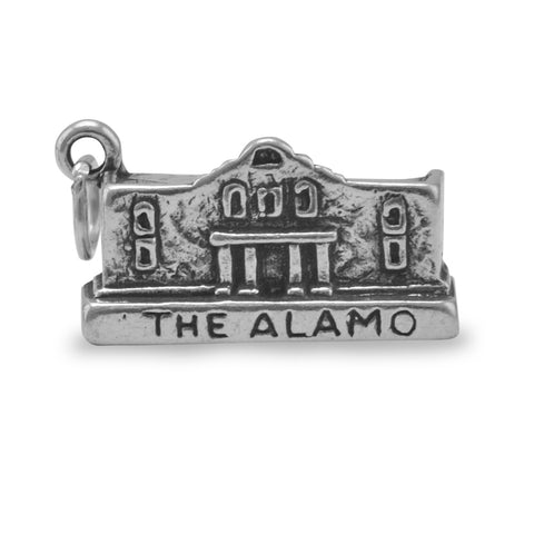 The Alamo Mission Charm Sterling Silver