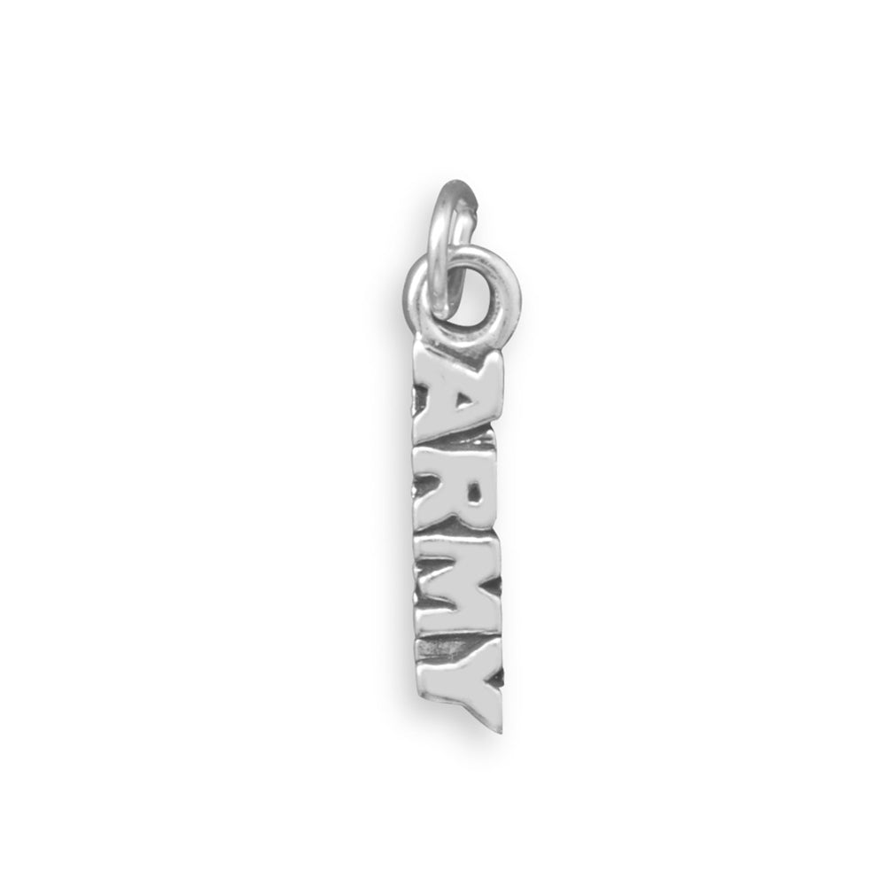 Army Charm Sterling Silver