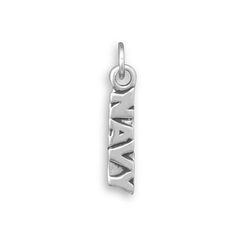 Navy Charm Sterling Silver