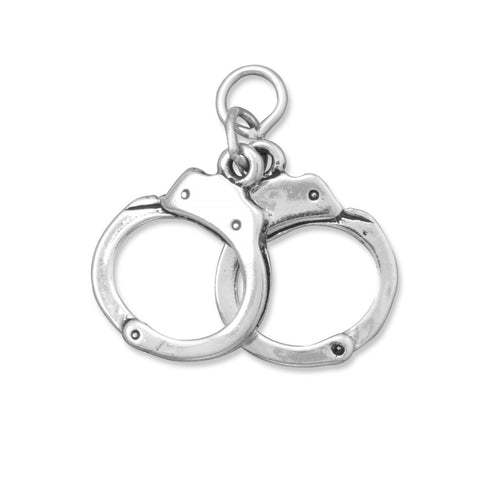 Handcuffs Charm Sterling Silver