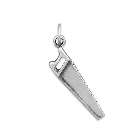 Hand Saw Charm Sterling Silver