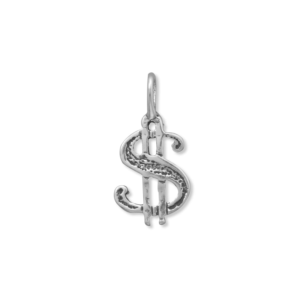 Money Dollar Sign Charm Sterling Silver