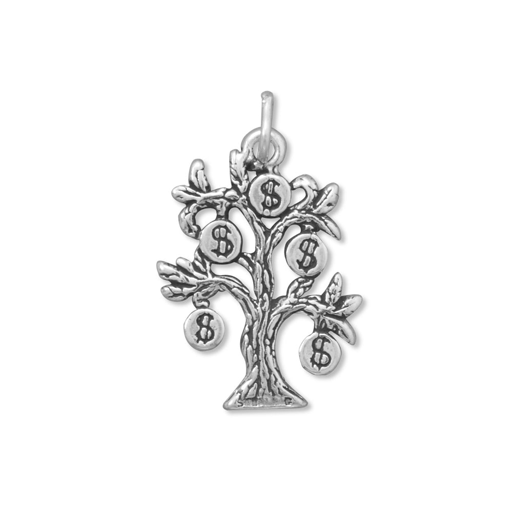 Money Tree Charm Sterling Silver