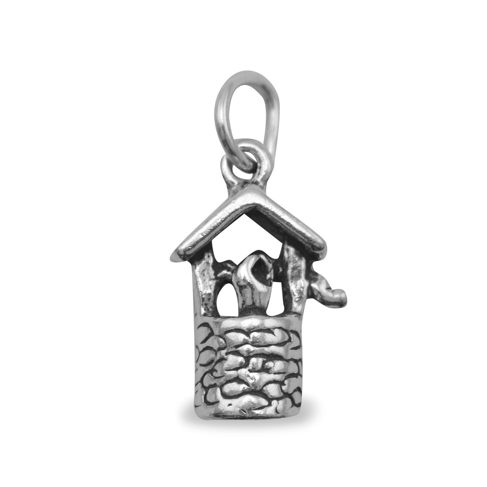 Wishing Well Charm Sterling Silver