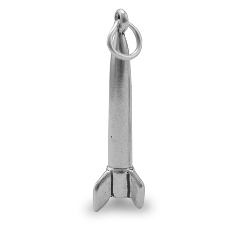 Rocket Charm Sterling Silver