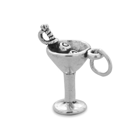 Martini Charm Sterling Silver