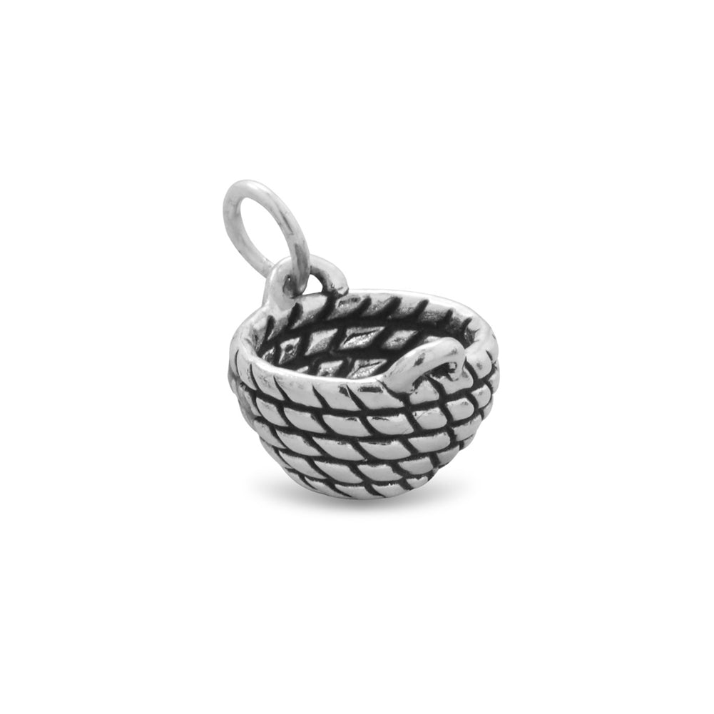 Basket Charm Sterling Silver