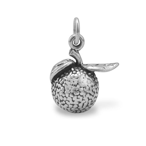 Orange Fruit Charm Sterling Silver