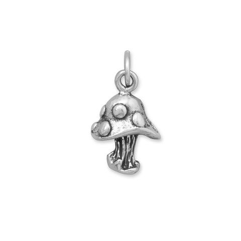 Mushroom Charm Sterling Silver