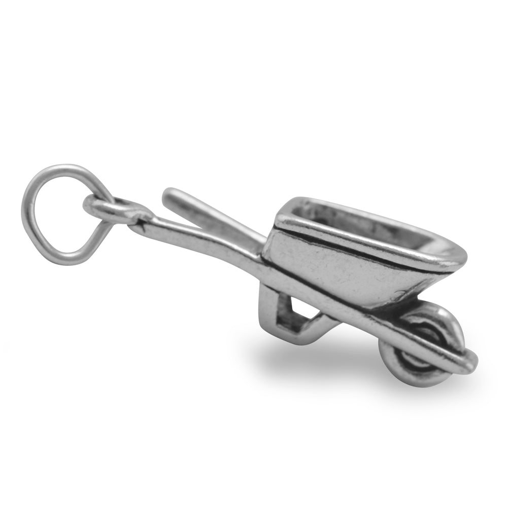 Wheelbarrow Charm Sterling Silver