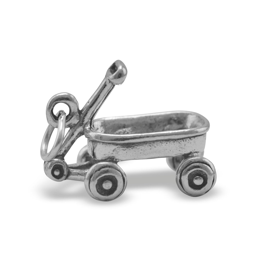 Toy Wagon Charm Sterling Silver