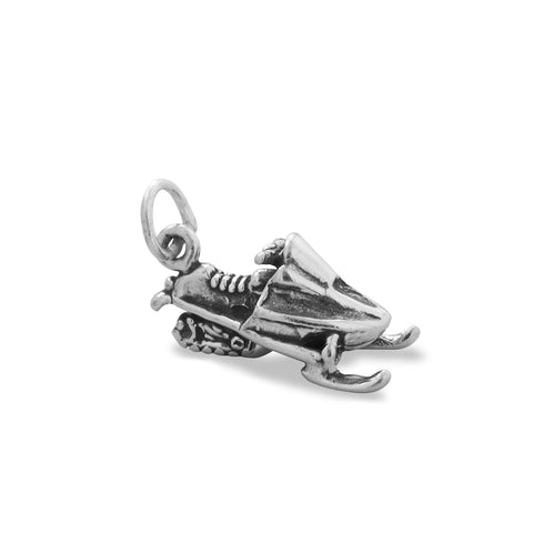 Snowmobile Charm Sterling Silver