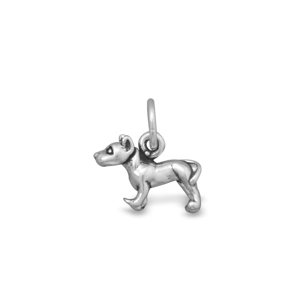 American Staffordshire Terrier Pit Bull Charm Sterling Silver - Small 12x13mm