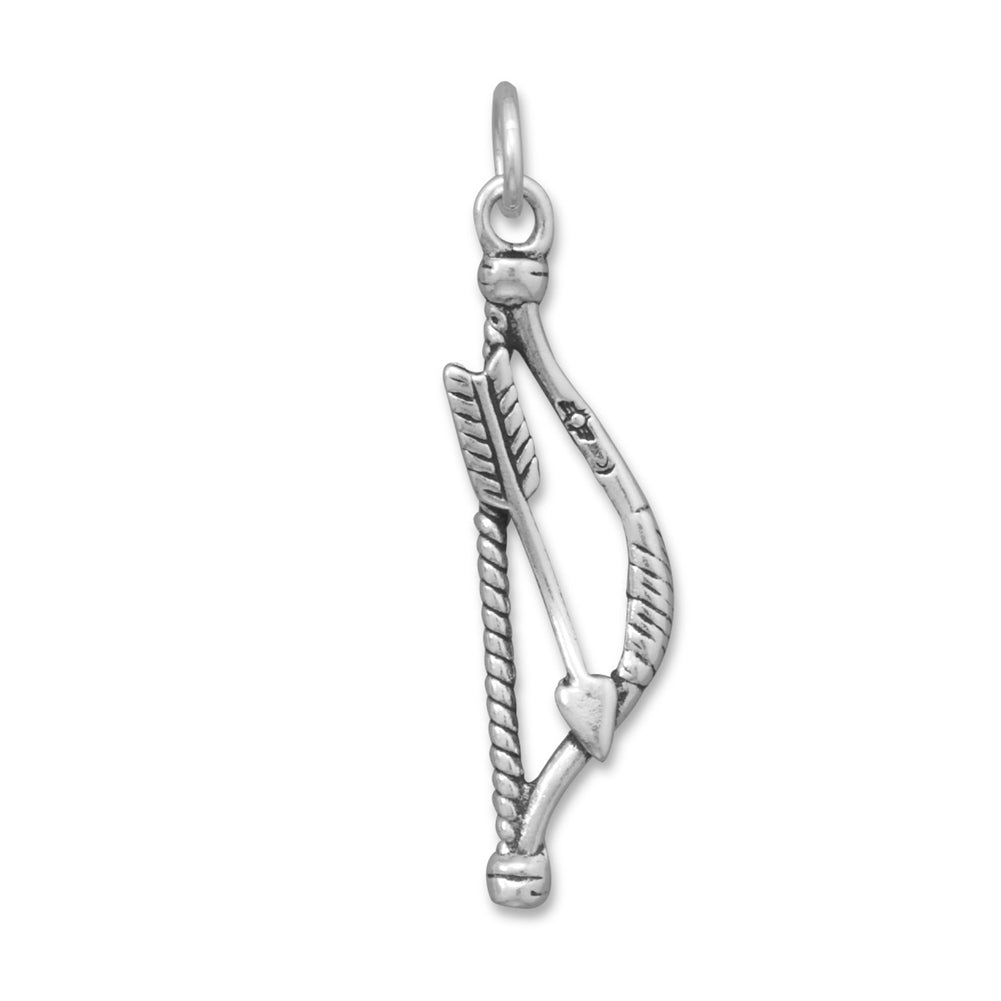 Bow and Arrow Charm Sterling Silver