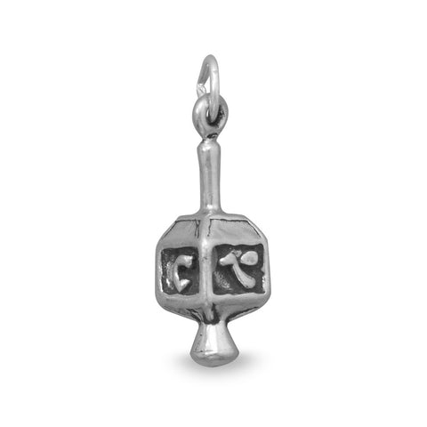 Dreidel Charm Sterling Silver