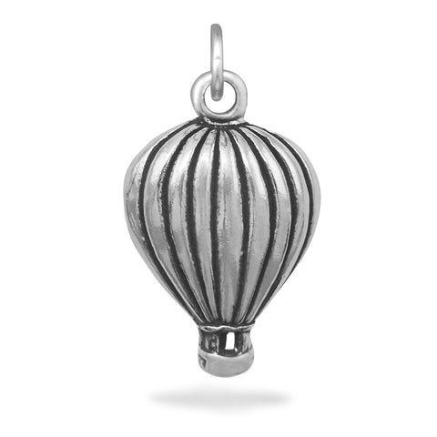 Hot Air Balloon Charm Sterling Silver