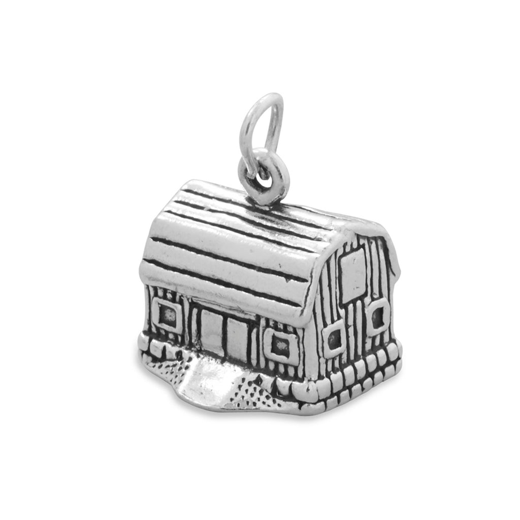 Barn Charm Sterling Silver Antiqued Finish