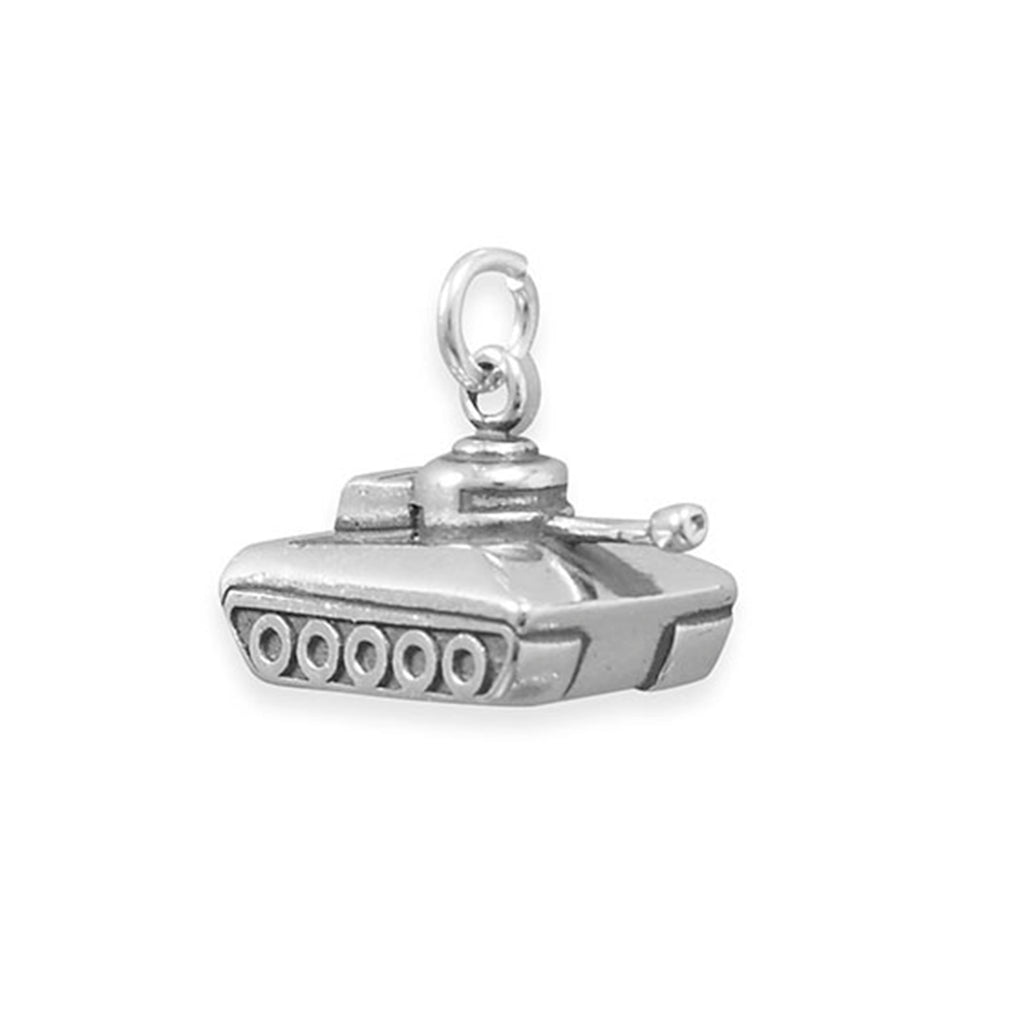 Military Tank Charm Army Sterling Silver