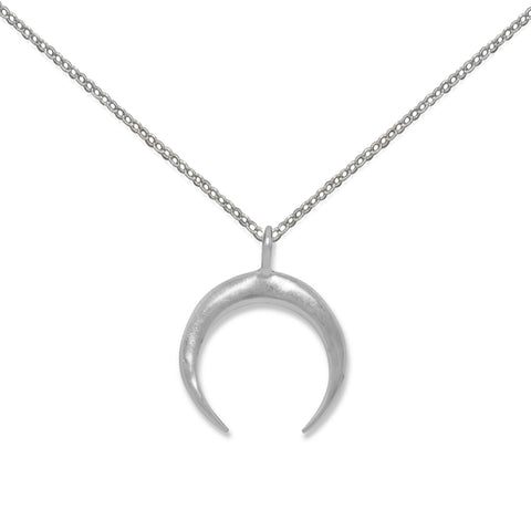 Crescent Naja Symbol Necklace Sterling Silver