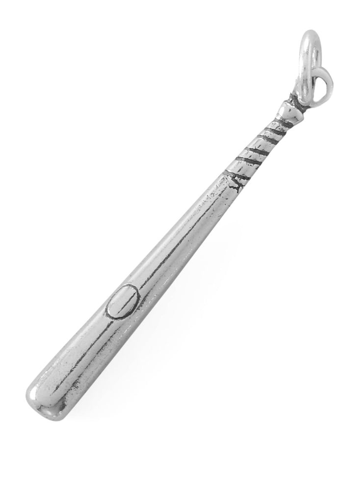 Baseball Bat Charm Sterling Silver