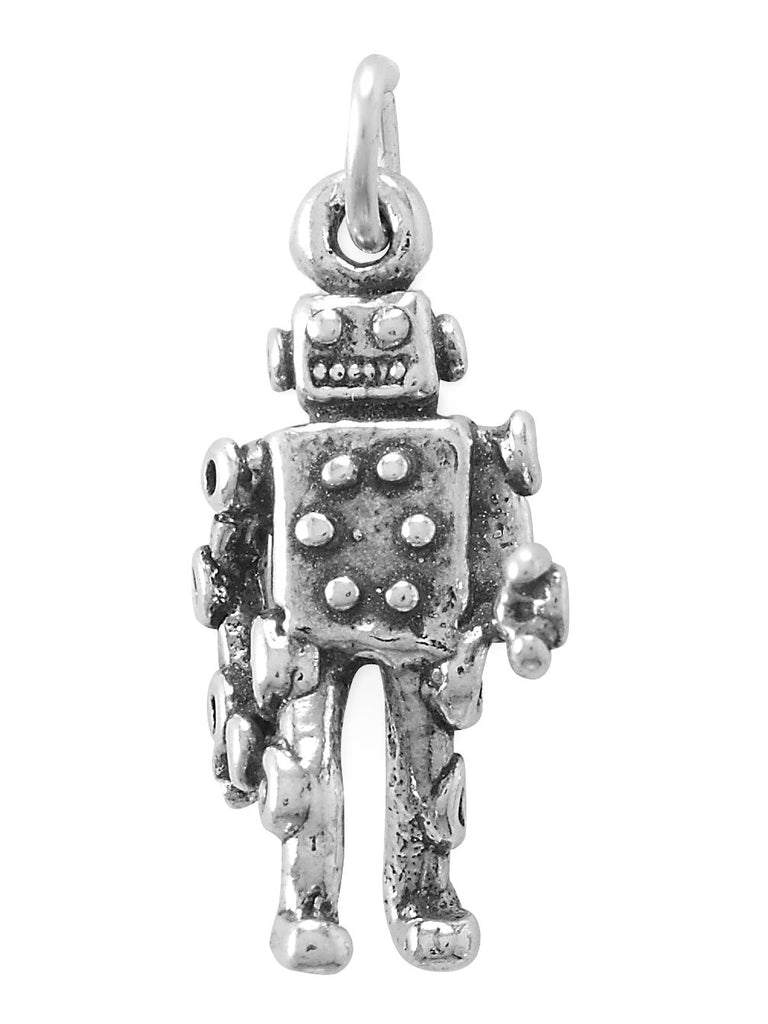 Robot Charm Sterling Silver