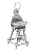 High Chair Charm Antiqued Sterling Silver