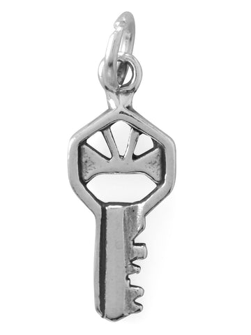 Key Sterling Silver Charm