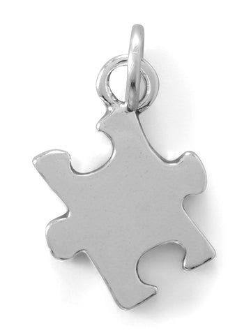 Puzzle Charm Autism Awareness Sterling Silver