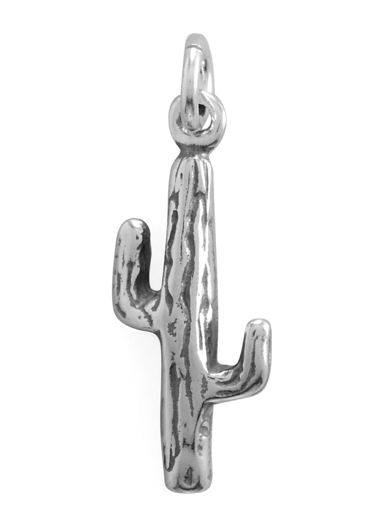 Saguaro Cactus Charm Sterling Silver