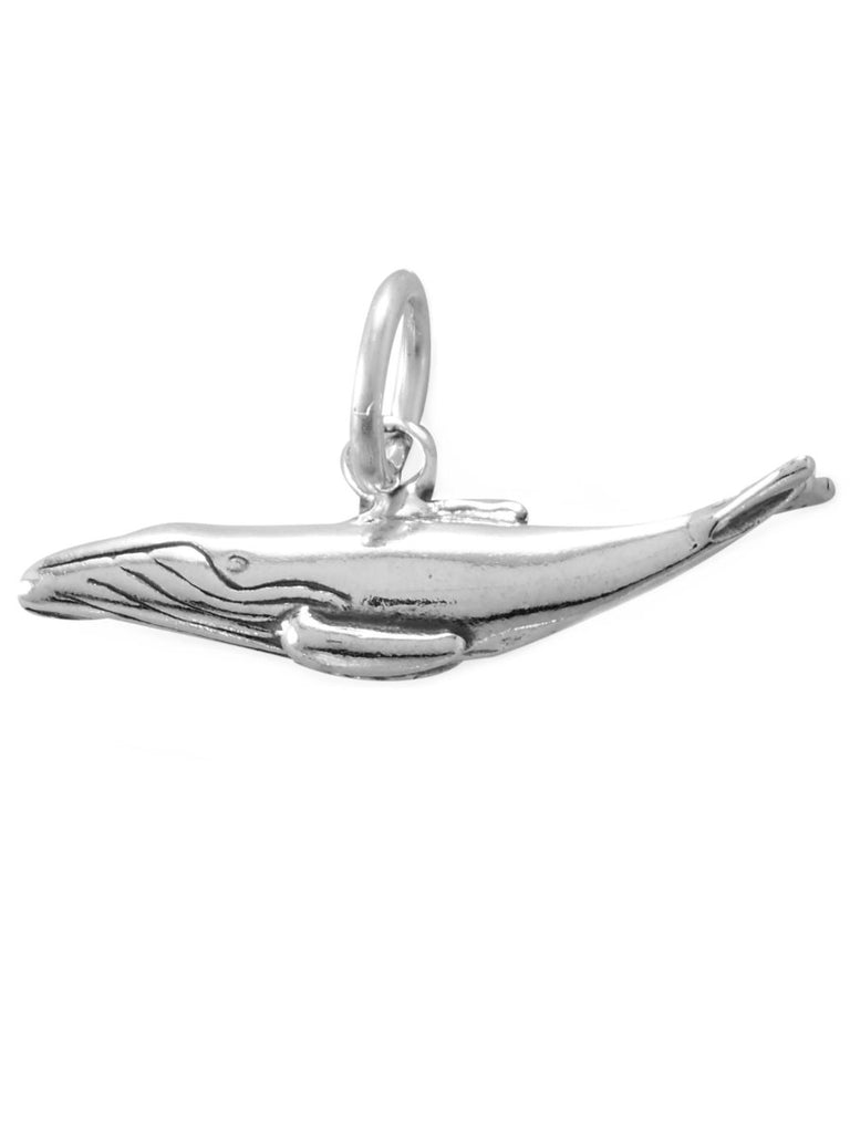 Humpback Whale Charm Sterling Silver